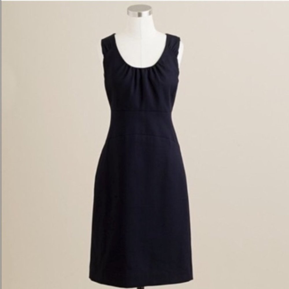 J Crew Navy Blue Allura Shift Dress Size 2
